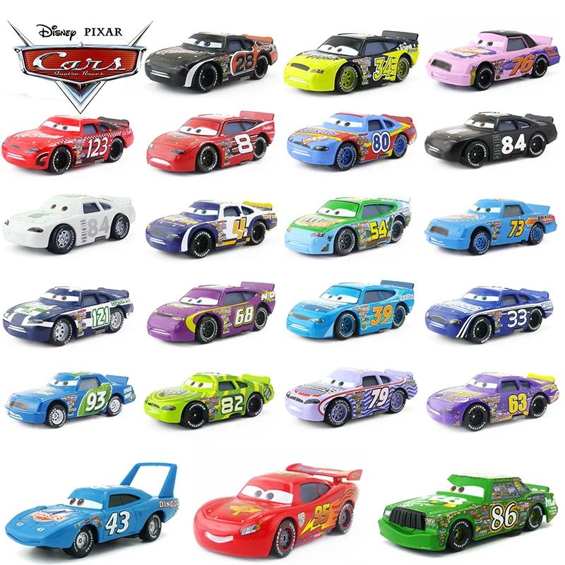 Disney Pixar Cars Racers цыпленок Хикс Молния Маккуин король NO.4-NO.123 1:55 металлические литые игрушки модель автомобиля для мальчиков Детский подарок