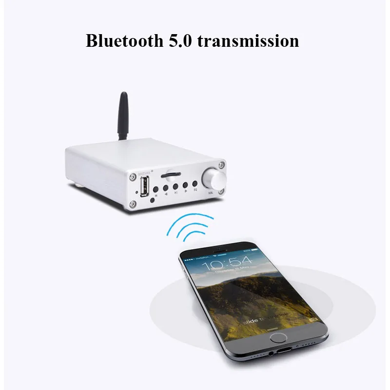 Lusya TPA3116 Bluetooth 5,0 цифровой аудио усилитель мощности 50 Вт * 2 AUX TF USB вход переменного тока 15-24 V T0711