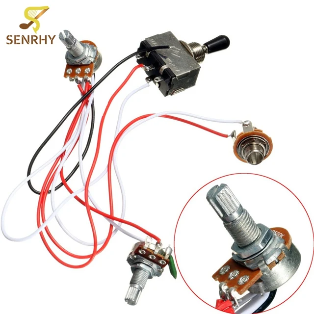 electric guitar wiring harness kit 3 way toggle switch 1 volume 1