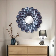 Французское Кованое Настенное подвесное декоративное зеркало 3D стерео настенное украшение ремесла для дома гостиной стены диван фон фрески