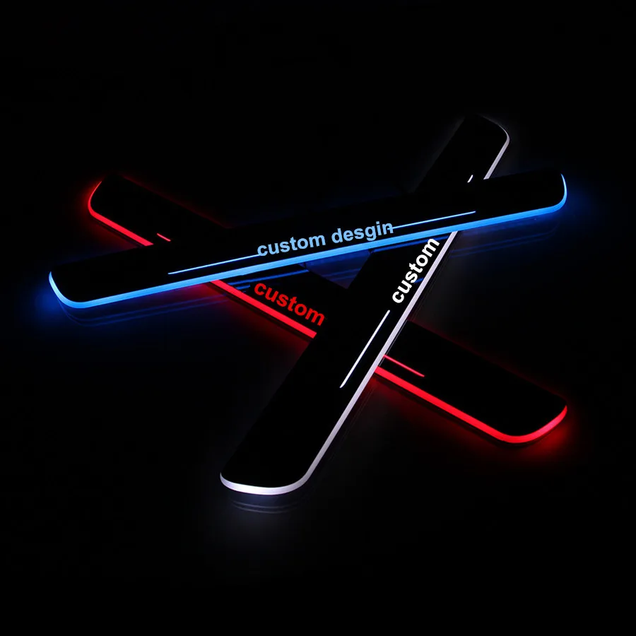 

CUSTOM LED not STAINLESS DOOR SCUFF SILL PANEL STEP PLATES Car Accessories For 2009 2010 2011 2012 VW VOLKSWAGEN POLO