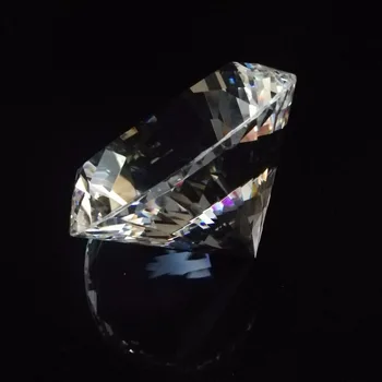 

70mm Clear crystal Diamond Birthday Gift Crystal Diamond For Girlfriend Crystal Paperweight Glass Home Decoration Part
