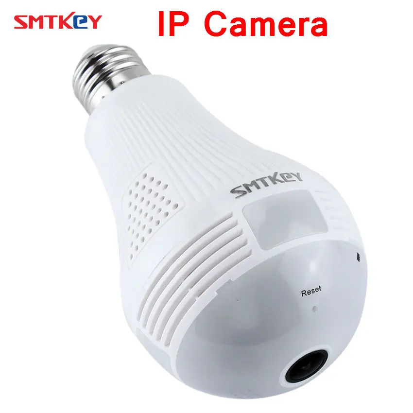 

SMTKEY Bulb Light Panoramic Full View Wireless 360 degree Camera Wi-fi FishEye wifi Camera 1.3MP 960P IP Camera