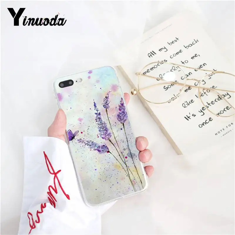 New art watercolor romantic lavender flowers