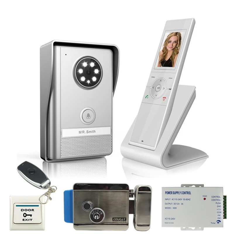 

JERUAN Home Doorbell Intercom Wireless Video Door Phone with memory image function + Outdoor Night Vision IP55 waterproof