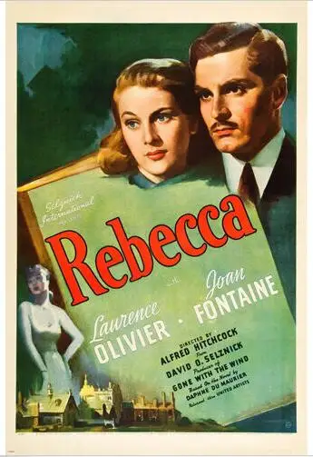 Лауренс Оливье JOAN FONTAINE фильм REBECCA psycho THRILLER Шелковый плакат декоративной живописи