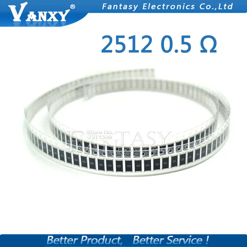 50 шт. 2512 SMD резистор 1 Вт 1% 0 5 R Ом R500|0.5 ohm|smd resistor 1wsmd |