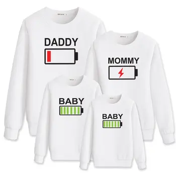 

New Parent-child Outfits Family Looks Daddy Mommy and Me Son Baby girl Mother Daughter Sweatshirt Matching Clothes Fall t shirt