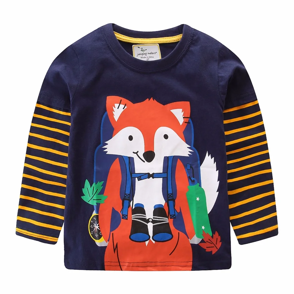 

Boys Tshirt Tops Striped Kids Spring Autumn Long Sleeve T shirt Boys New Cartoon Cute F Print Baby Casual Tees for Boys