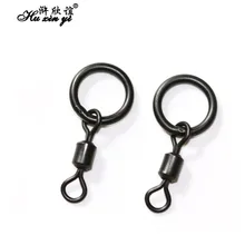 HXY 20 шт Карп Рыболовный большой глаз rolling поворотный с твердым кольцом Карп установки длинный корпус Соединительный Вертлюг для рыбалки takcle аксессуары