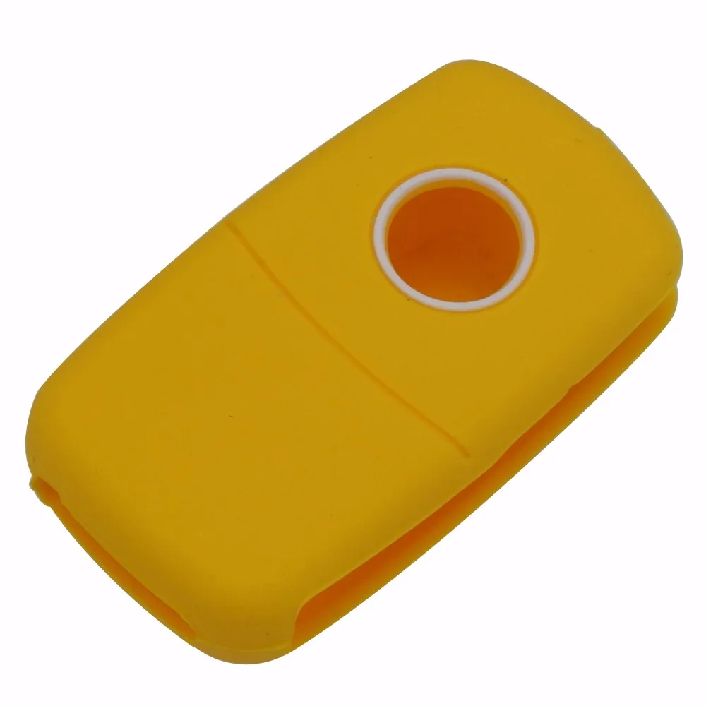 Car Key Case Cover 2 Button Silicone Flip Rubber for VW Volkswagen Amarok Polo Golf MK4 Bora Jetta Altea Alhambra