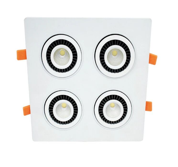 

4*7W 4 Head Rotate 360 degrees COB LED Downlight LED Recessed Light Lamp Cool / Warm White 60Beam Angle AC85-265V CE&ROHS