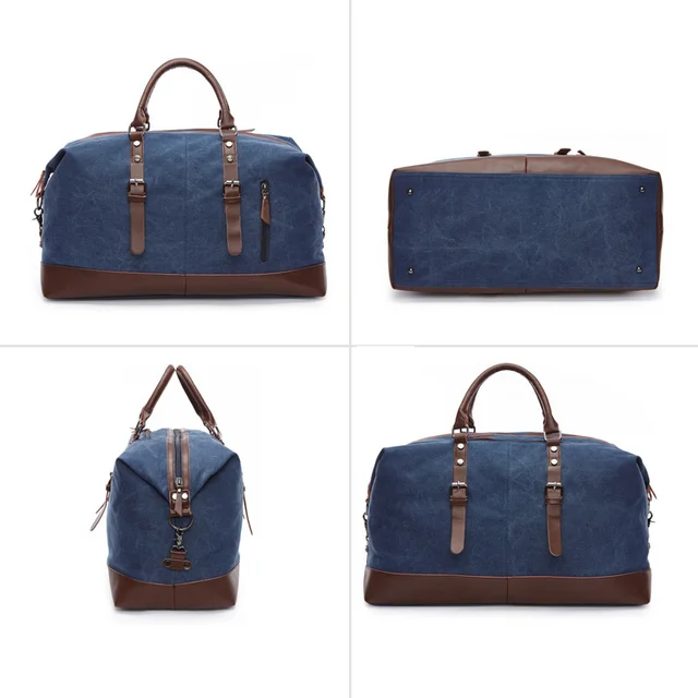 Canvas Leather Travel Bag