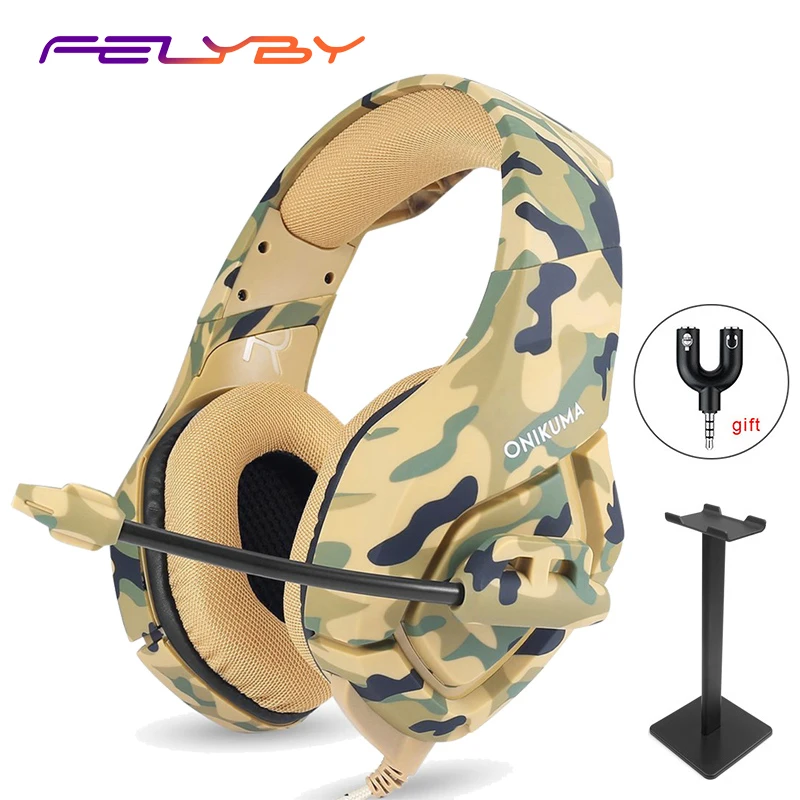 

FELYBY 4 kinds of Professional Noise Canceling Studio Wired Gaming Earphone Headphone for Computer with Microphone for PS4