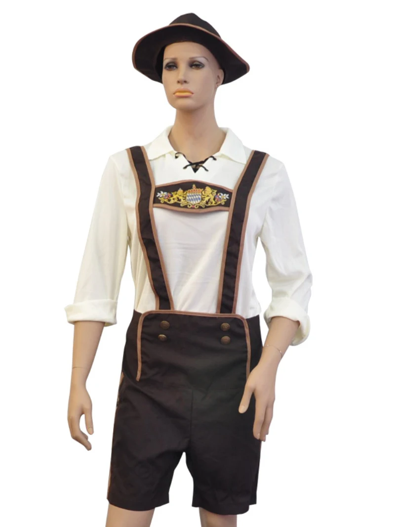 Костюм Октоберфест Lederhosen баварский Немецкий фестиваль пиво Хэллоуин для мужчин