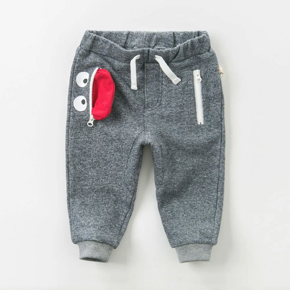 2017 Autumn kids boy clothes Funny Face Tongue 100Cotton children baby boy pants trousers