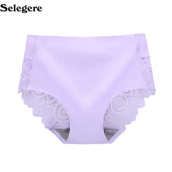 

100pcs/lot 2018 Hot sale Ladies underwear woman panties fancy lace sexy panties for women traceless crotch of cotton briefs