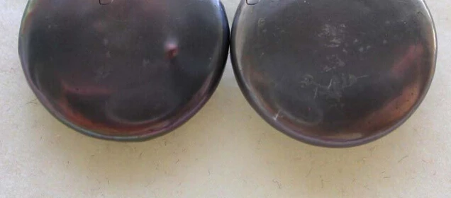 

xiuli 00523 Genuine Natural 15mm Black Coin Pearl Earrings 14KGP