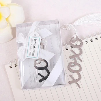 

(10 pieces/lot) Thank You Gift Hugs & Kisses XOXO Letter Bookmarks Wedding Decor Engagement Birthday Favors Gift To Guest BK018