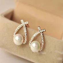2019 neue Mode Weibliche Elegante Nette Perle Stud Ohrringe für Frauen Korea Ohrringe Für Frauen Geschenk Schmuck Zubehör heißer verkauf
