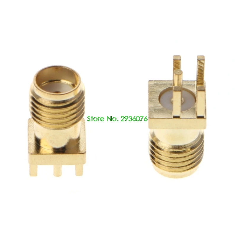 

10 Pcs SMA Female Jack Solder Edge 1.6mm Space PCB Mount Straight RF Connector Drop Shipping Support