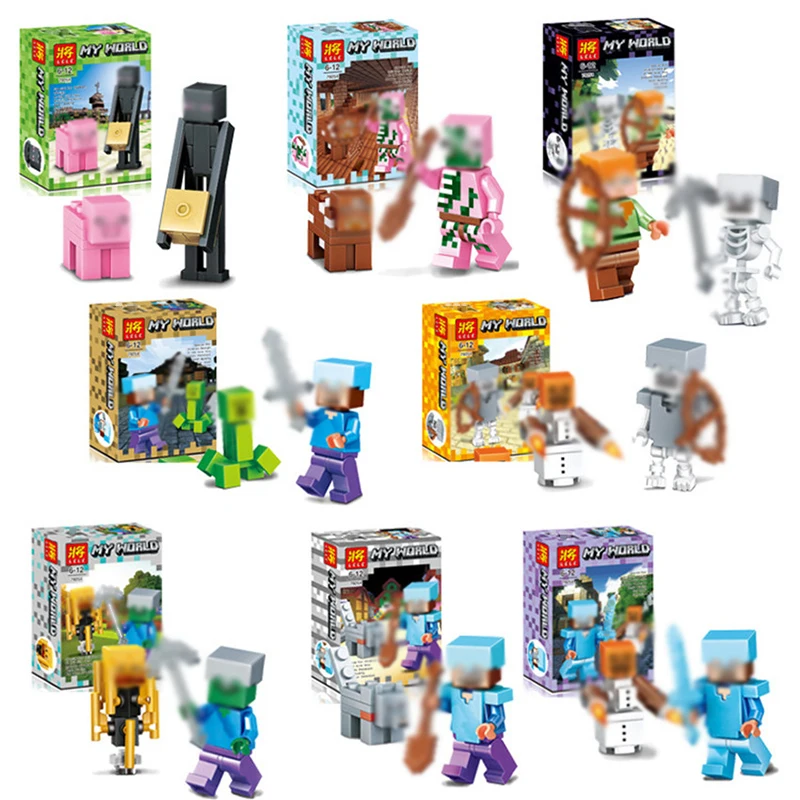 8set/lot Steve Minecraft Figures Toys Mini Model Game Juguetes Action Figures Safe ABS Gifts Toys For Children #E 8set/lot Steve Minecraft Figures Toys Mini Model Game Juguetes Action Figures Safe ABS Gifts Toys For Children #E