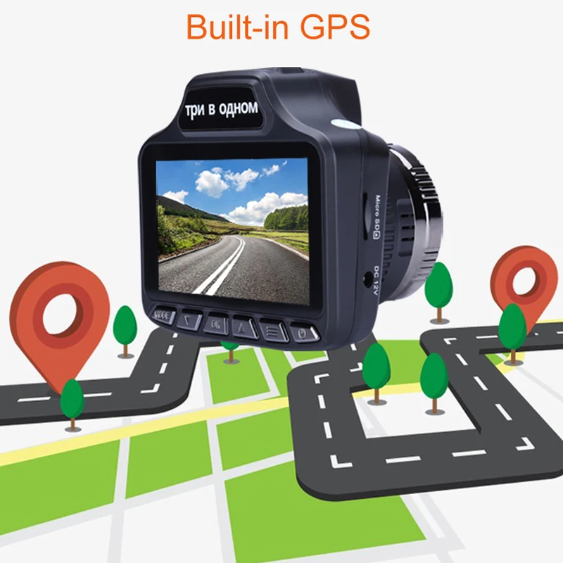  Jansite 3 in 1 Car DVR Russian Voice Radar Detector GPS Tracker Car detector Camera  Laser Radar Speed cam Anti Radar Dash Cam