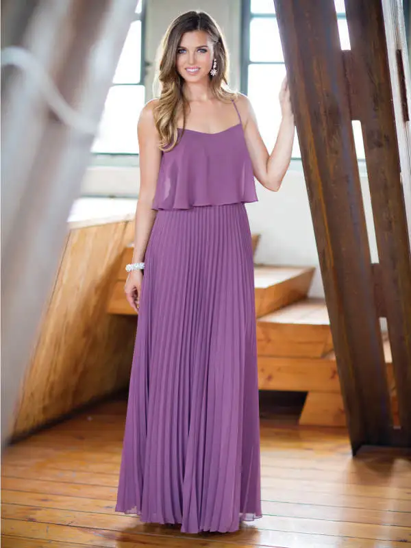 Summer Style Purple Chiffon Wedding Party Gowns 2015 Sleeveless Maid of Honor Dresses for Summer Style Purple Chiffon Wedding Party Gowns 2015 Sleeveless Maid of Honor Dresses for