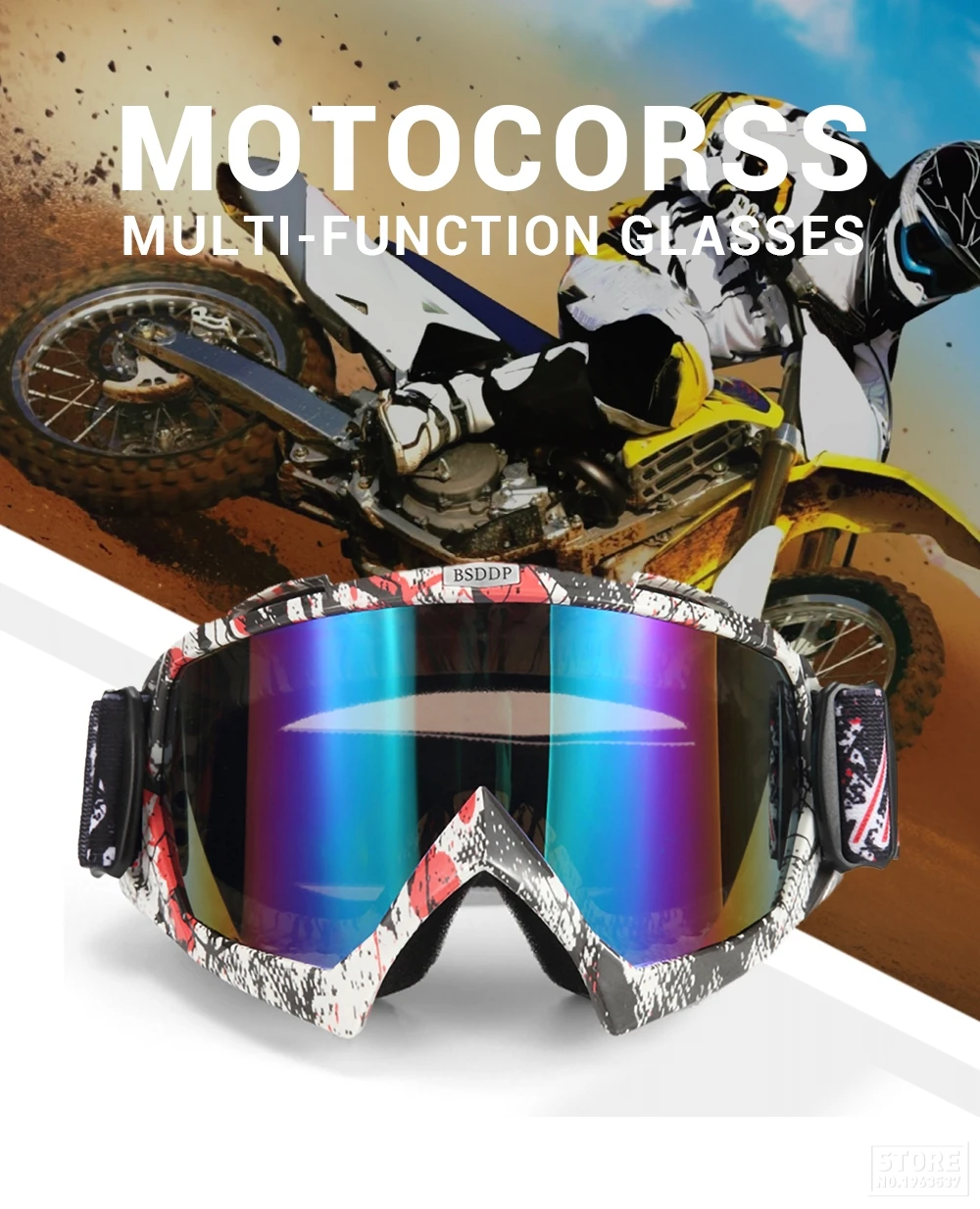 HEROBIEKR очки для мотокросса, очки для велоспорта, MX, шлем для внедорожников, Лыжный спорт для мотоцикла, грязный велосипед, гоночные очки, Мото очки