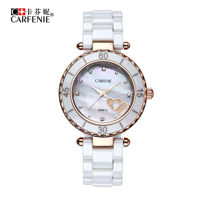 

CRAFENIE Fashion Women Quartz Ceramic Wristwatches Korean Version Ceramic Watches  Brand High-end Ladies Watch relogio CF8005L