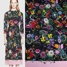 Летняя шелковая в стиле ретро из натурального шелка крепдешин под змеиную кожу с печатью на ткани высокого качества, тонкая рубашка с длинным рукавом из шелковой ткани