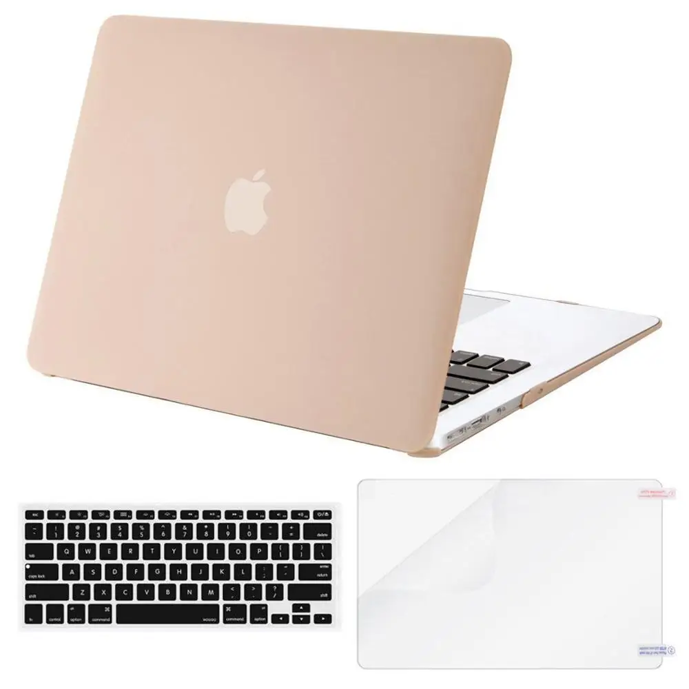 MOSISO Жесткий Чехол для ноутбука чехол для ноутбука MacBook Air Pro Retina11 12 13 15 сумка для ноутбука для MacBook Pro 15 13 дюймов с сенсорной панелью+ подарок - Цвет: Matte Camel