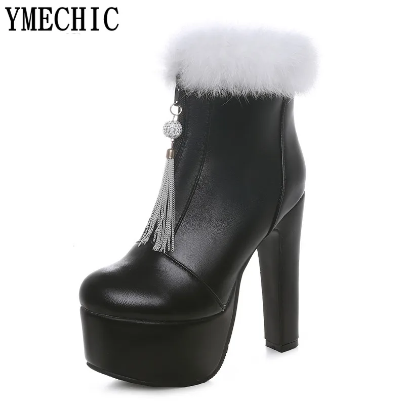 short chunky heel boots
