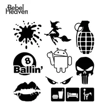 Rebel Heaven Car Styling Funny JDM Splash Lips Evil Eyes Sexy Witch EAT SLEEP F**k Your Girlfriend Vinyl Car Sticker eat your peas