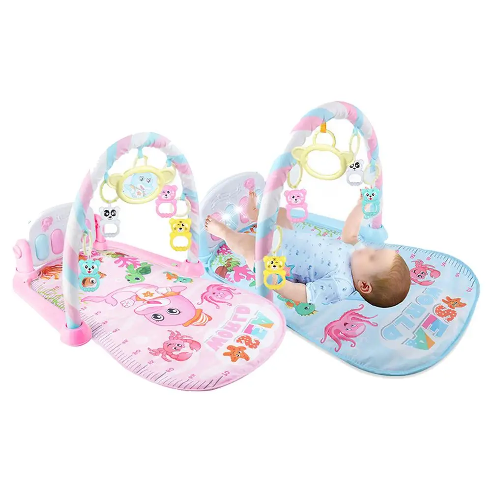 

Multifunction Soft Baby Play Gum Mat Activity Piano Pedal Fitness Frame Music Bed Bell Play Gym Toy Floor Crawl Blanket Carpet