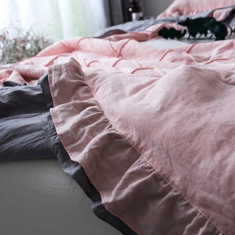 Супер мягкое летнее одеяло в Корейском стиле, тонкое одеяло, покрывало для кровати, подходит для взрослых и детей, лоскутное постельное белье