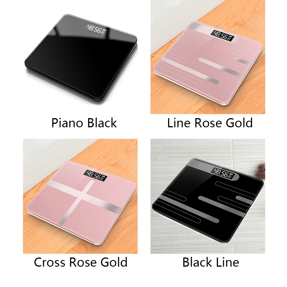 

High Body Weighing Bathroom Digital Measuring Mini Recharge Weight Electronic Scale LCD Display