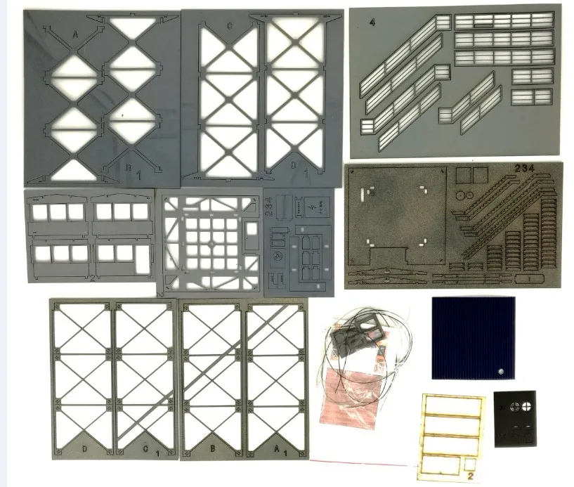 1: 87 архитектурная модель башни управления поезд Хо масштабная модель Diy песочного стола материал