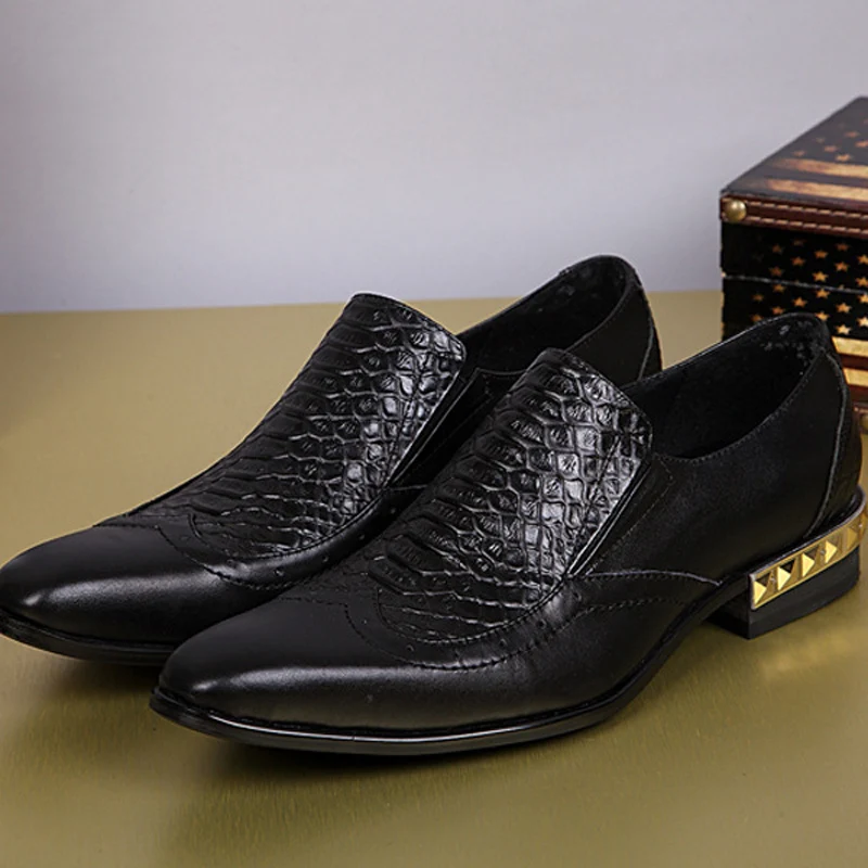 

Casual leather men's shoes fashion trend hairstylist wedding shoes business personalitypointed shoes luxury shoes men designers
