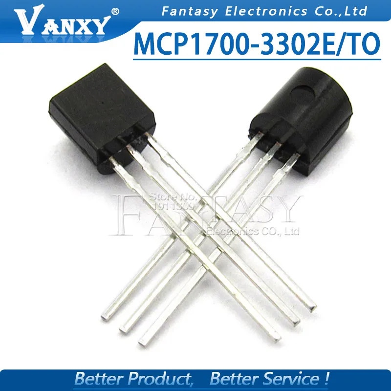 10 шт. MCP1700-3302E/TO-92 MCP1700 1700-3302E TO92 MCP1700-3302E фиксированный LDO Регулятор Напряжения