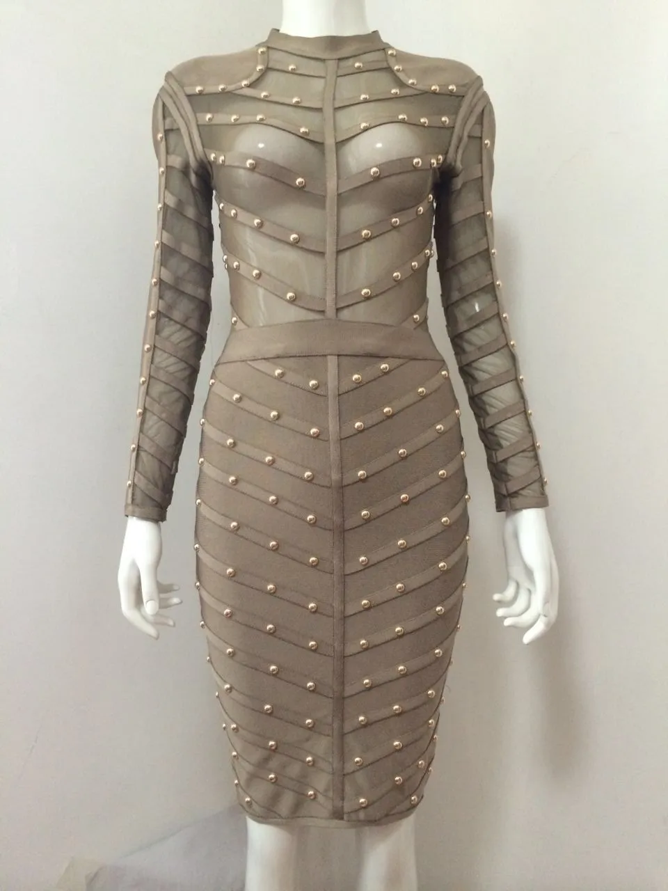 new-summer-2016-women-dress-high-neck-mesh-beaded-bodycon-party-dress-black-grey-pink-red (1)