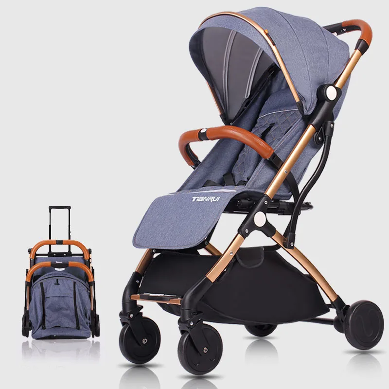 baby str High landscape children's trolley double-sided can be lying can be folded umbrella folding car four round German l