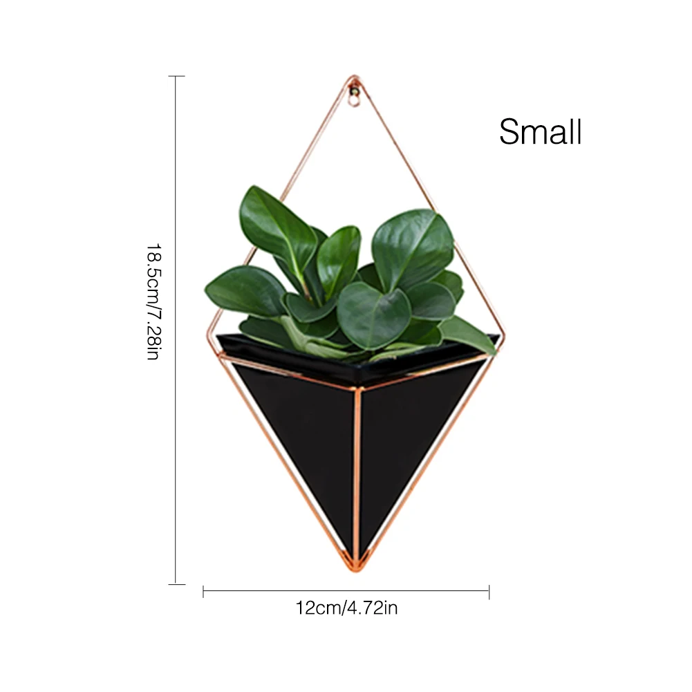 Настенный Набор держателей для растений, железная стойка для помещений, подвесное кашпо, Геометрическая ваза, Настенный декор, контейнер для суккулентов, горшки для растений