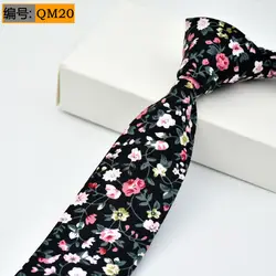Для мужчин дизайнеры цветочный шейный платок Highend хлопка Галстуки 6 см галстук мужской Gravata тонкий Для мужчин s Лук Костюмы аксессуары Боло