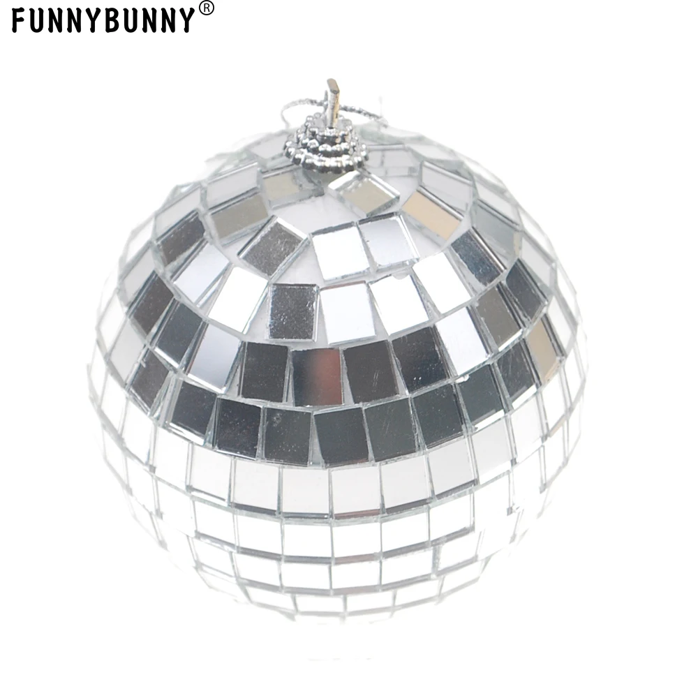 

FUNNYBUNNY Christmas Mirror Wedding/Party Ornaments Disco Mirror Ball