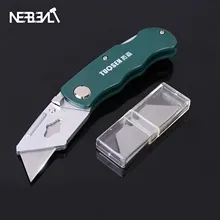 Сплав/пластик складной нож электрика/Ножи общего назначения для трубы/резак кабеля/Деревообработка/Открытый Кемпинг 5 шт. дополнительные лезвия