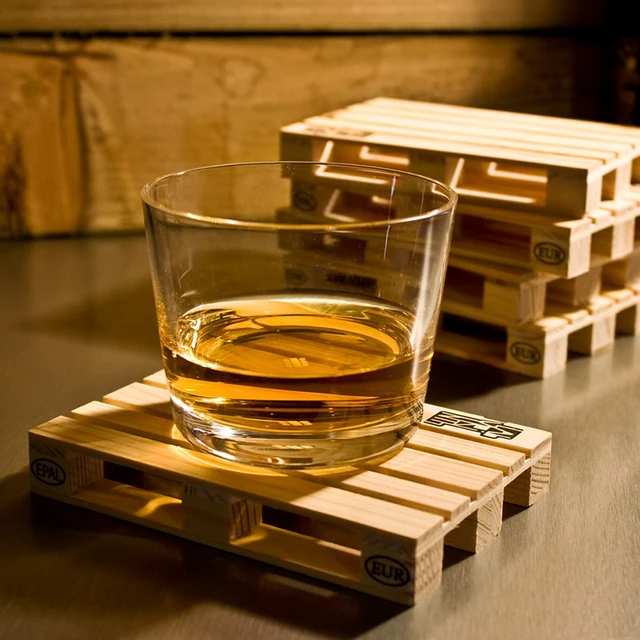Set Of 4 Miniature Pallet Wood Beverage Coasters Drink Wine Gles Set Of 4 Miniature Pallet Wood Beverage Coasters Drink Wine Gles Beer Bottle Whiskey Gl Cup