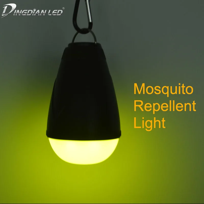 

LED Bulb USB Rechargeable Muggen Light Dimmable Mosquito Repellent Light 1.5W RIR Remote Control Hanging Camping Light