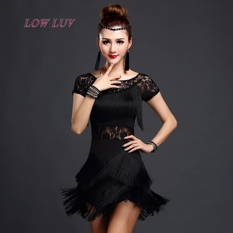 New style lady Latin dance dress Latin dance practice uniform dress adult female Latin practice