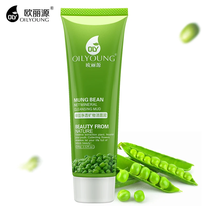 

Blackhead Remover Mung Bean Mineral Cleansing Mud Facial Cleanser Whitening Refreshing Acne Treatment Oil Control Face Skin Care